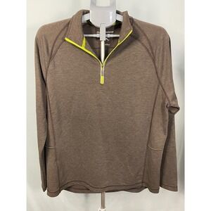 Tommy Bahama Men's M/M Brown‎ Quarter Zip Pullover Long Sleeve Shirt